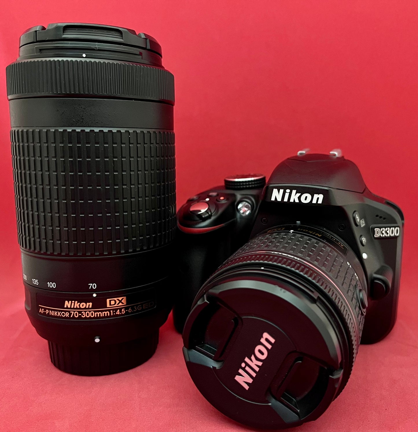 NIKON D3300 DSLR CAMERA bundle lens 18-55MM & 70-300MM (used)