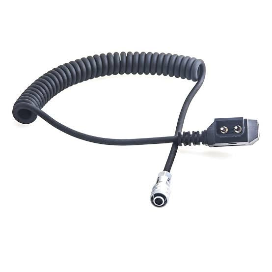 D-tap Spring Power Cable to Weipu SF6 2-pin Female Connector Coiled Cord for Blackmagic Pocket Cinema Camera BMPCC 4K