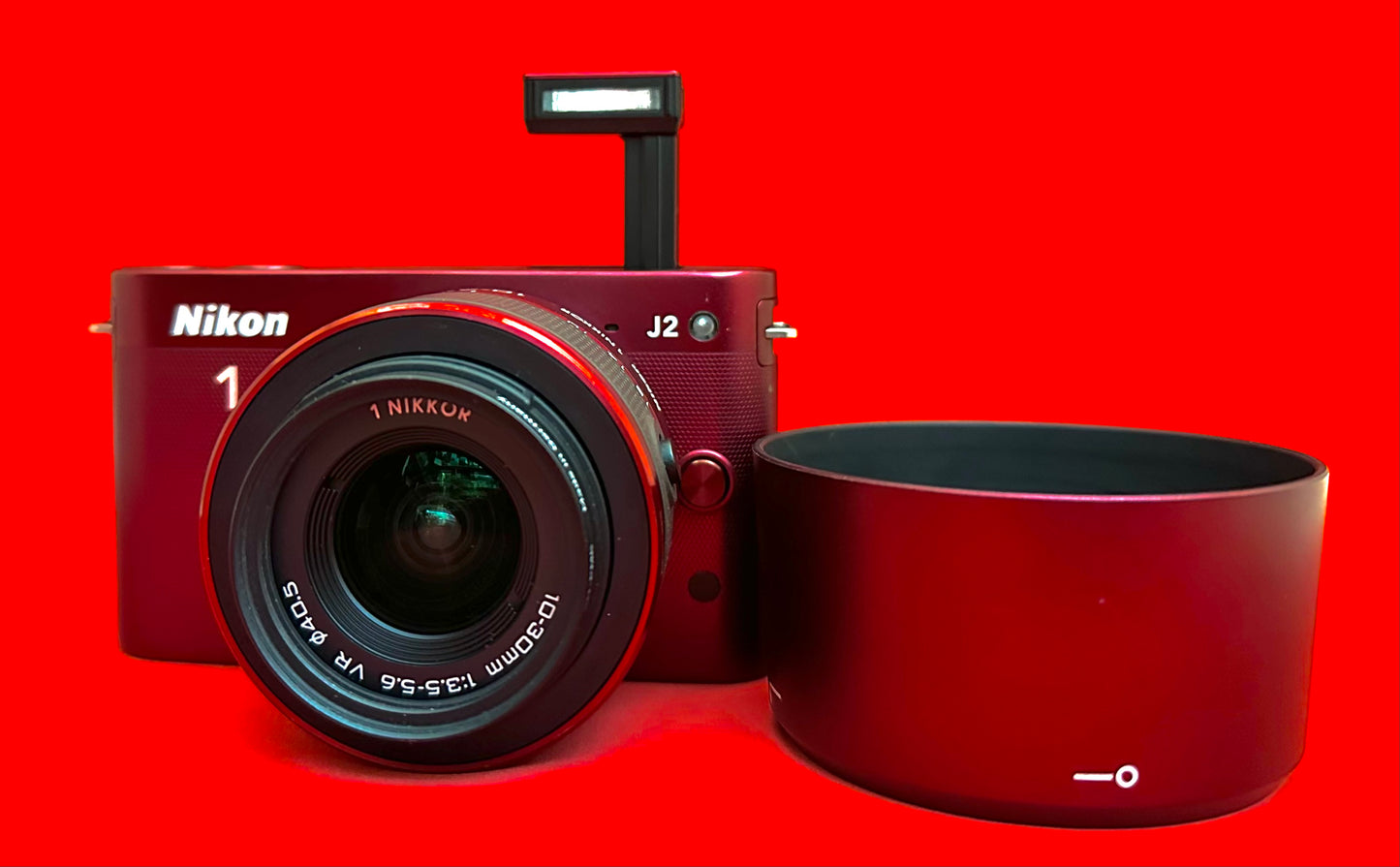 Nikon 1 J2 Mirrorless Digital Camera Red (Used)