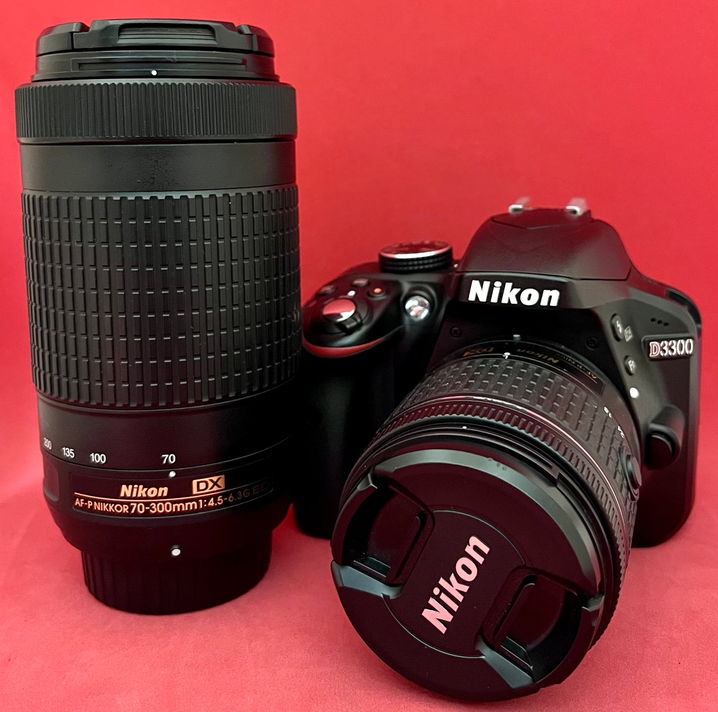 NIKON D3300 DSLR CAMERA bundle lens 18-55MM & 70-300MM (used)