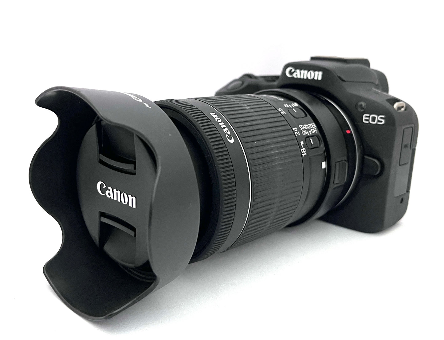 Canon EOS R50 Mirrorless Digital Camera with EF-S 18-55mm STM Lens with EF-EOS R mount adapter (used)