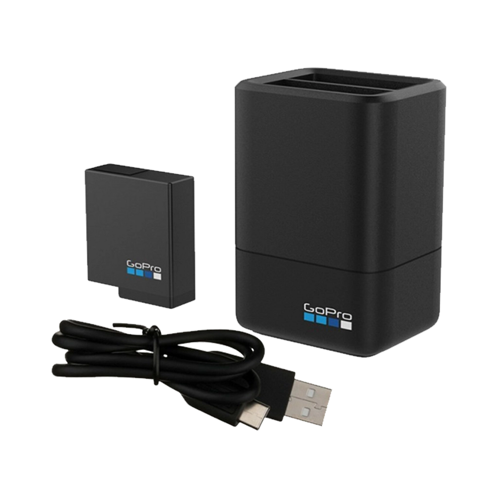 GoPro Dual Lithium-Ion Battery Charger with Battery for HERO6/5 Black