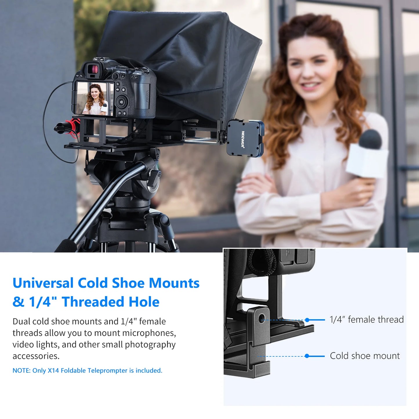 Neewer X14 Pro Aluminium Alloy Teleprompter (14-Inch)