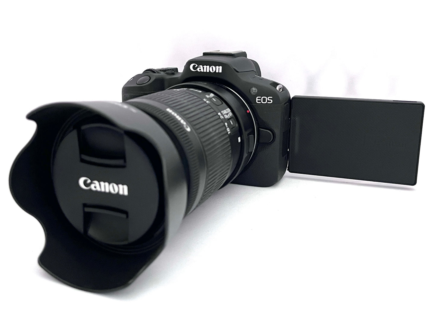 Canon EOS R50 Mirrorless Digital Camera with EF-S 18-55mm STM Lens with EF-EOS R mount adapter (used)