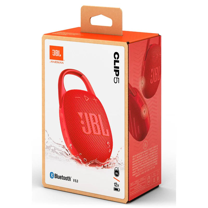 JBL Clip 5 Portable Bluetooth Speaker - Red