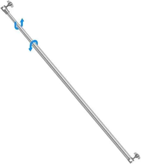 Stainless Steel silver Crossbar, Backdrop Stand Cross Bar 3.94ft - 9.84ft Adjustable