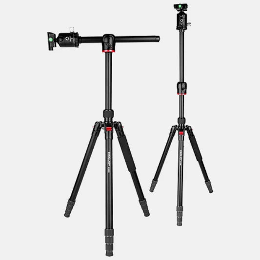 Kingjoy G1008R photo aluminum tripod with ball head-90 degree column, long lenses, marco photography, studio photography