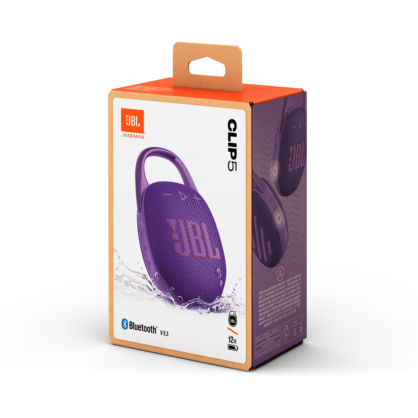 JBL Clip 5 Portable Bluetooth Speaker - Purple