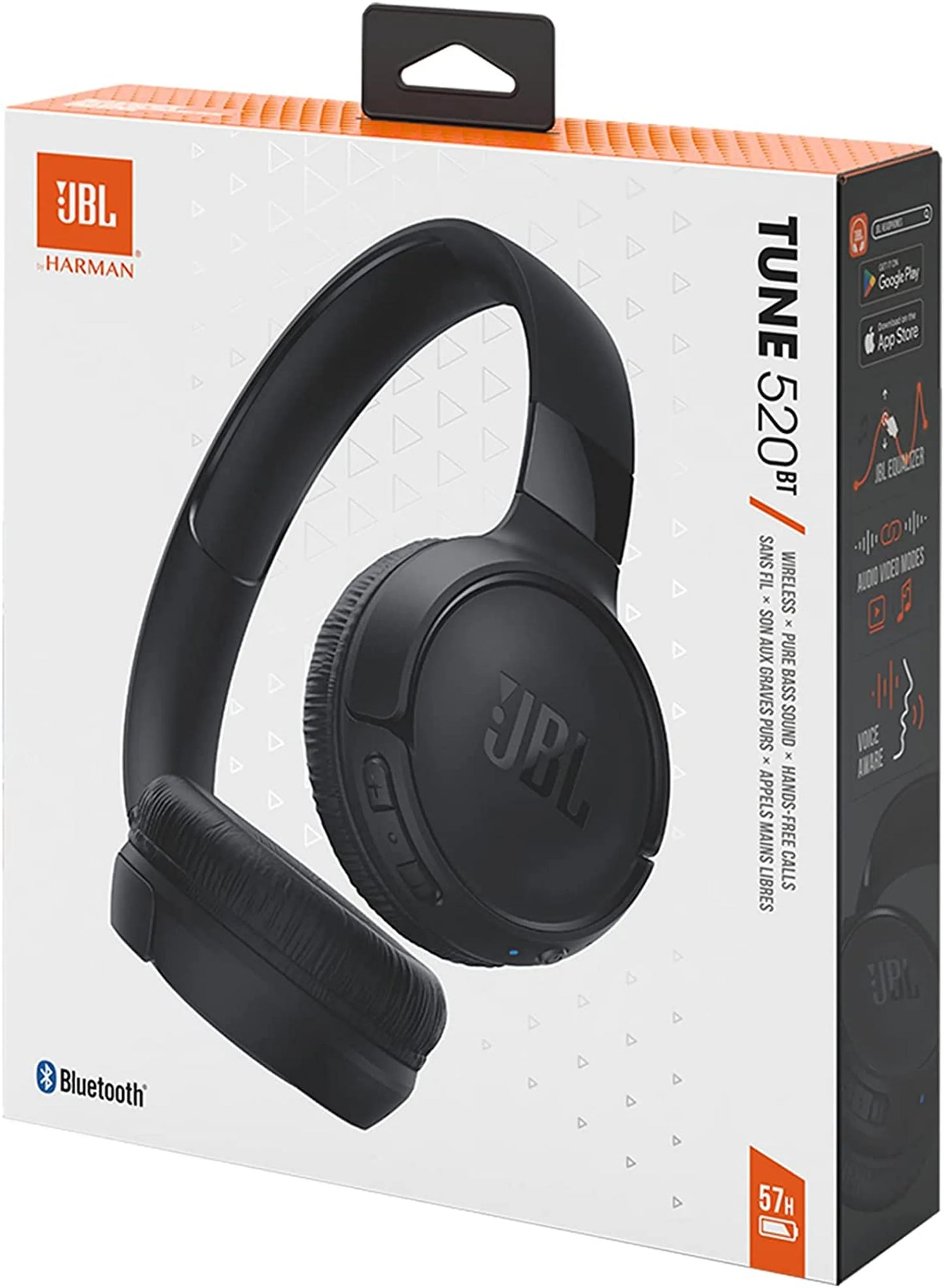 JBL Tune 520BT On-Ear Bluetooth Headphones - Black