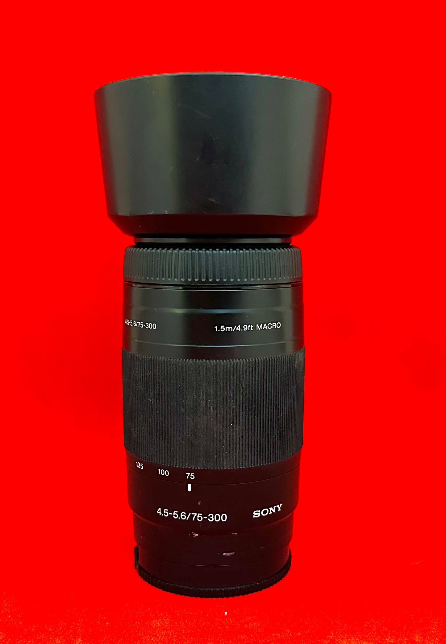 Sony 75-300mm f/4.5-5.6 Compact Super Telephoto Zoom Lens for Sony Alpha Digital SLR Camera (used)