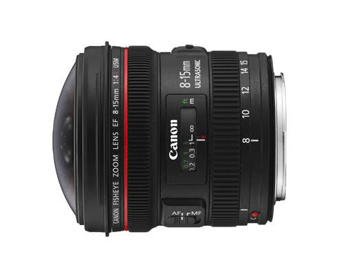 Canon EF 8-15mm f/4L USM Fisheye Zoom lens (Used)