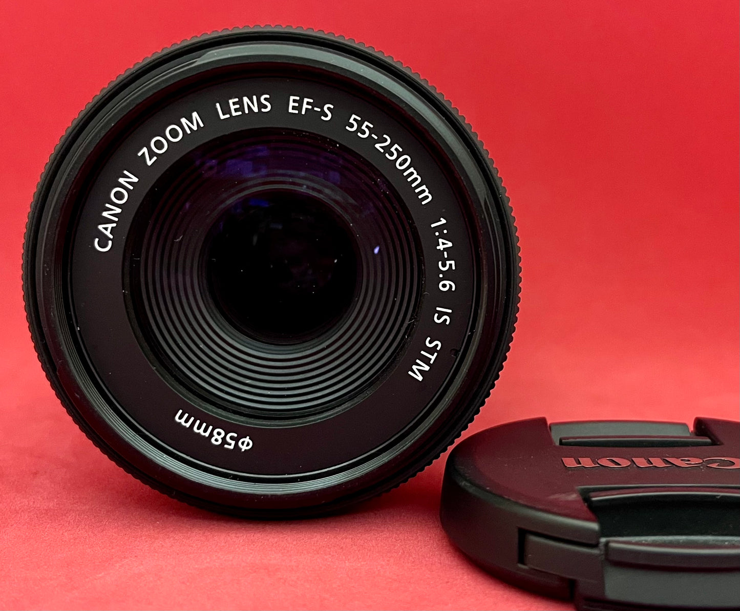 Canon EF-S 55-250mm f4-5.6 IS STM DSLR Camera Lens (used)