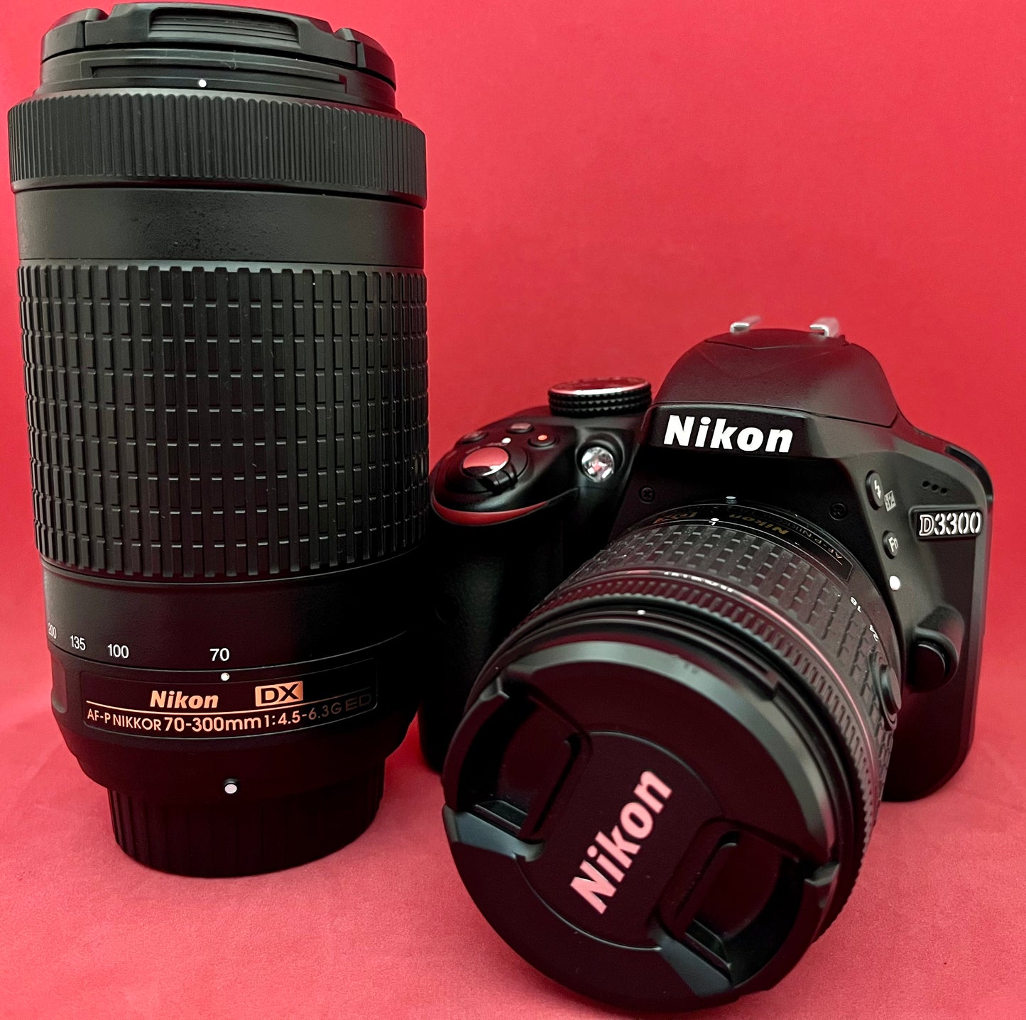 NIKON D3300 DSLR CAMERA bundle lens 18-55MM & 70-300MM (used)