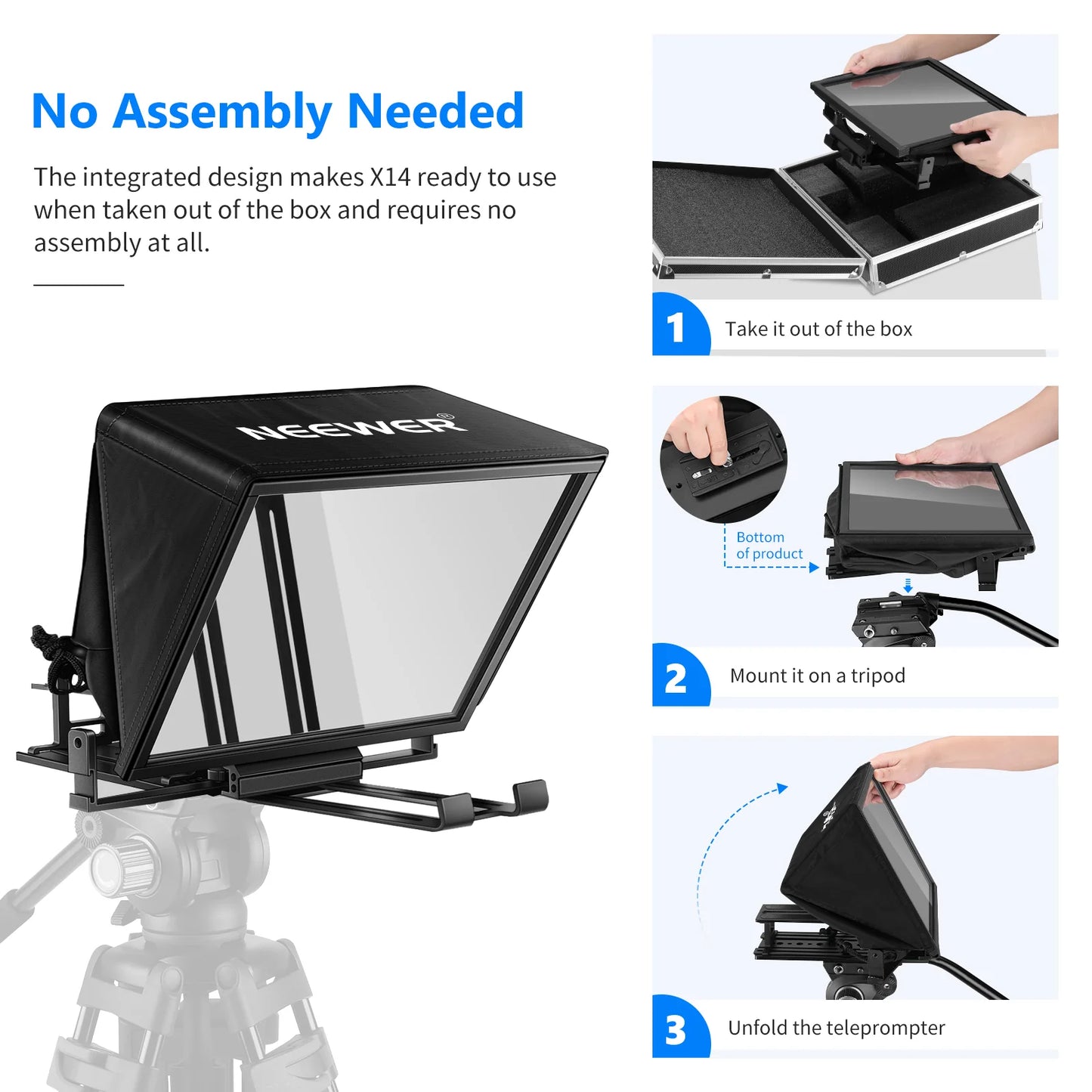 Neewer X14 Pro Aluminium Alloy Teleprompter (14-Inch)