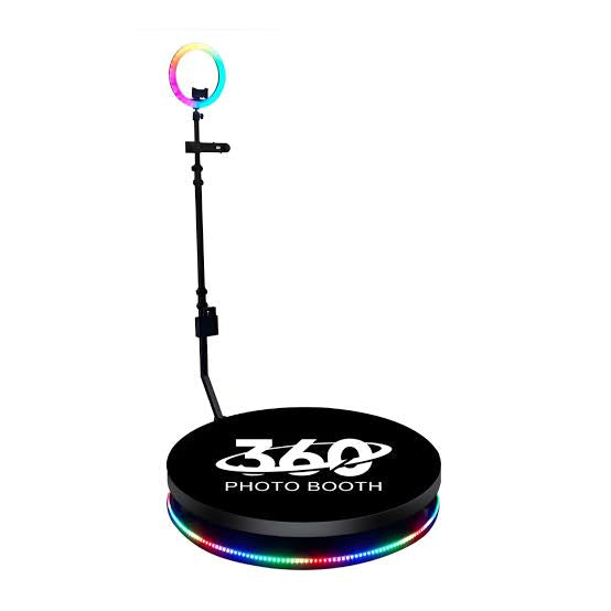360 Metal Automatic Photo Booth (100 cm) Ring light, Flight case &Props