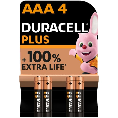 Duracell Plus Power AAA 4 Pack