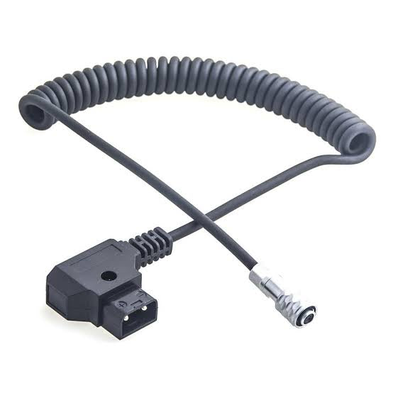 D-tap Spring Power Cable to Weipu SF6 2-pin Female Connector Coiled Cord for Blackmagic Pocket Cinema Camera BMPCC 4K
