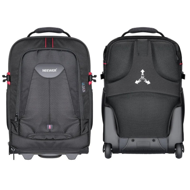 Neewer 2-in-1 Trolley Wheeled Camera Backpack Bag