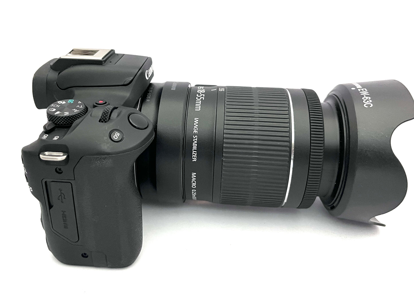 Canon EOS R50 Mirrorless Digital Camera with EF-S 18-55mm STM Lens with EF-EOS R mount adapter (used)