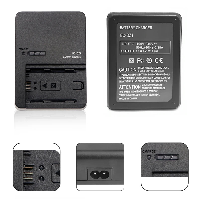 Replacement Charger for Sony BC-QZ1 Battery Charger for NP-FZ100 Battery
