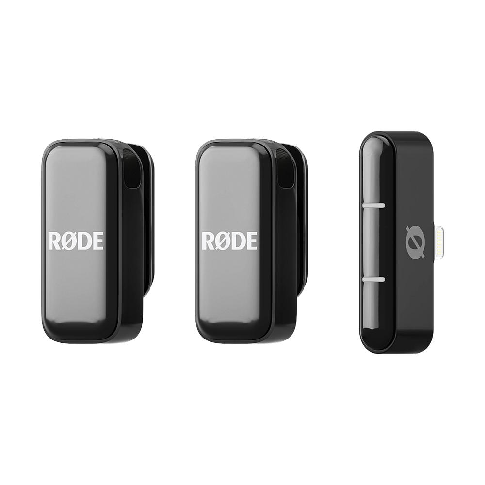 Rode Wireless Micro 2-Person Ultracompact Wireless Microphone System with USB-C Connector (2.4 GHz, Black)