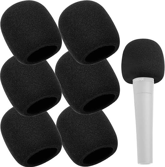 Microphone Covers Foam - Black Sponge Foam Microphone Windscreen Cover, for most Microphone
