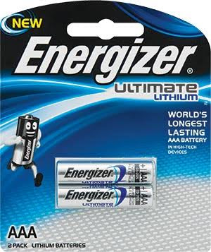 Energizer Lithium AAA Batteries (2-Pack).