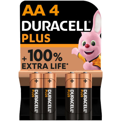 Duracell
Plus Batteries AA 4 Pack