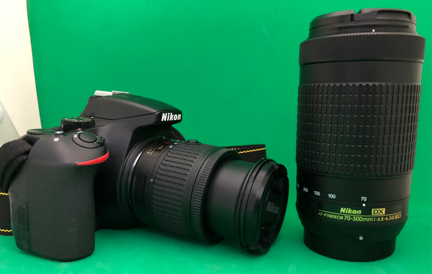 Nikon D3500 + w/AF-P 18-55mm VR Lens & 70-300mm Dual Zoom Lens (pre-owned)