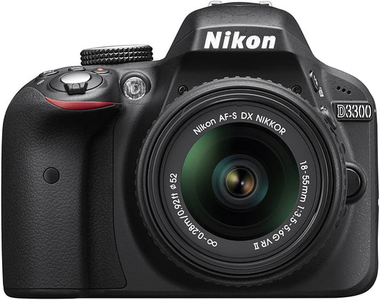 Nikon D3300 24.2 MP CMOS Digital SLR with Auto Focus-S DX Nikkor 18-55mm f/3.5-5.6G VR II Zoom Lens (used)