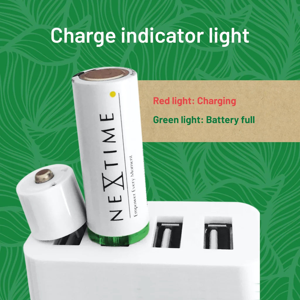 NeXtime 1200mAh AA USB Rechargeable Battery - 4 Pack - 3-4 years