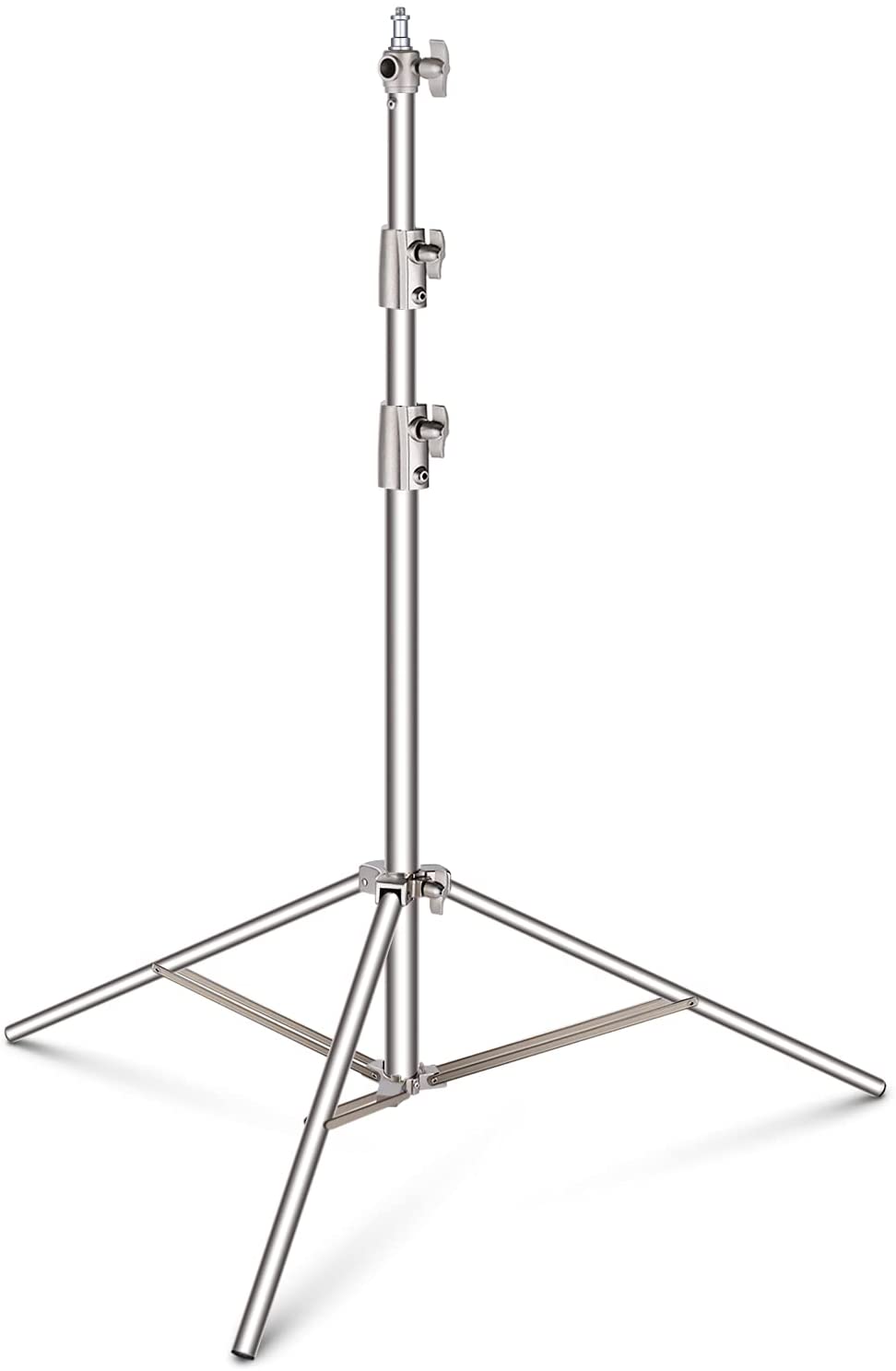 Lapgood Lichtstatief Met Wielen – Zware Belasting Tot 30 Kg – Roestvrij Staal, Hoogte 130-305 Cm – Met Remwielen En Zandzak – Voor Studiofotografie