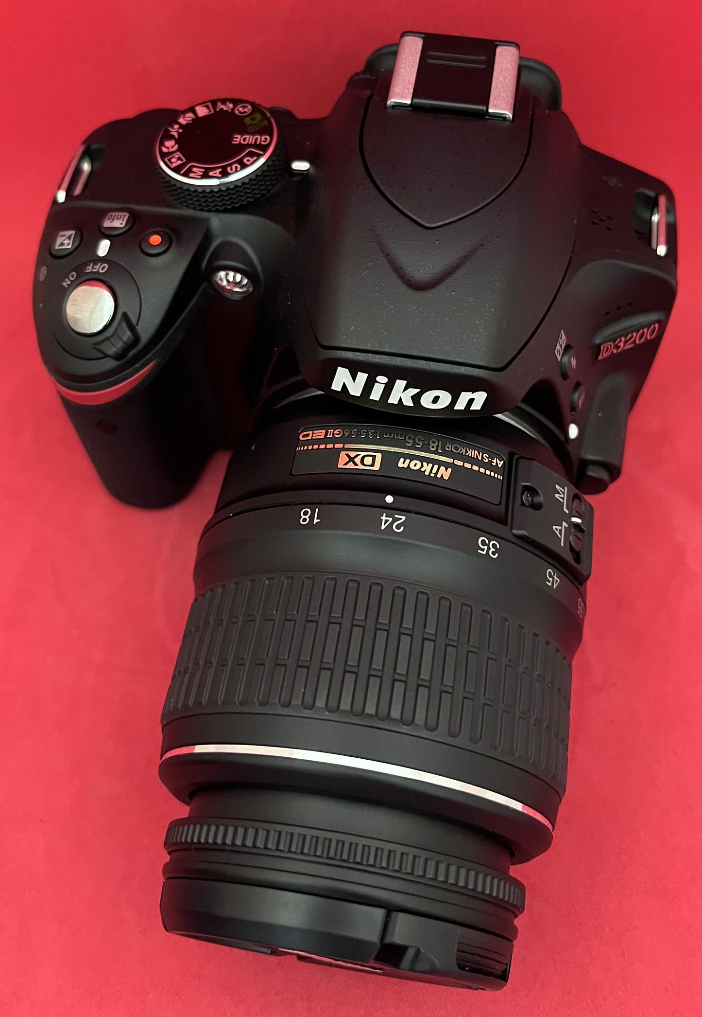 Nikon D3200 Camera 24.2 MP CMOS Digital SLR with 18-55mm f/3.5-5.6 Auto Focus-S DX VR NIKKOR Zoom Lens (USED)