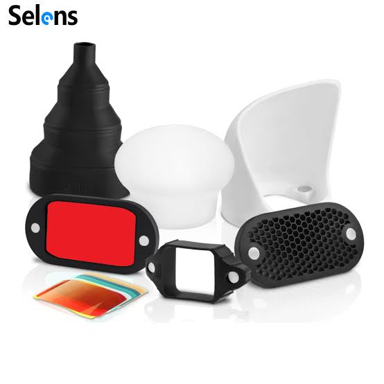Selens Magnetic Silicone Light Diffuser Rubber Modular Flash Accessory for Camera Speedlite