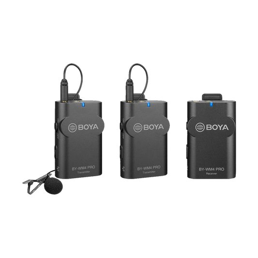 BOYA BY-WM4 PRO-K2 Two-Person Digital Camera-Mount Wireless Omni Lavalier Microphone System