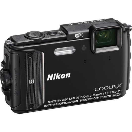 Nikon Coolpix AW130 Waterproof Digital Camera Black (used)