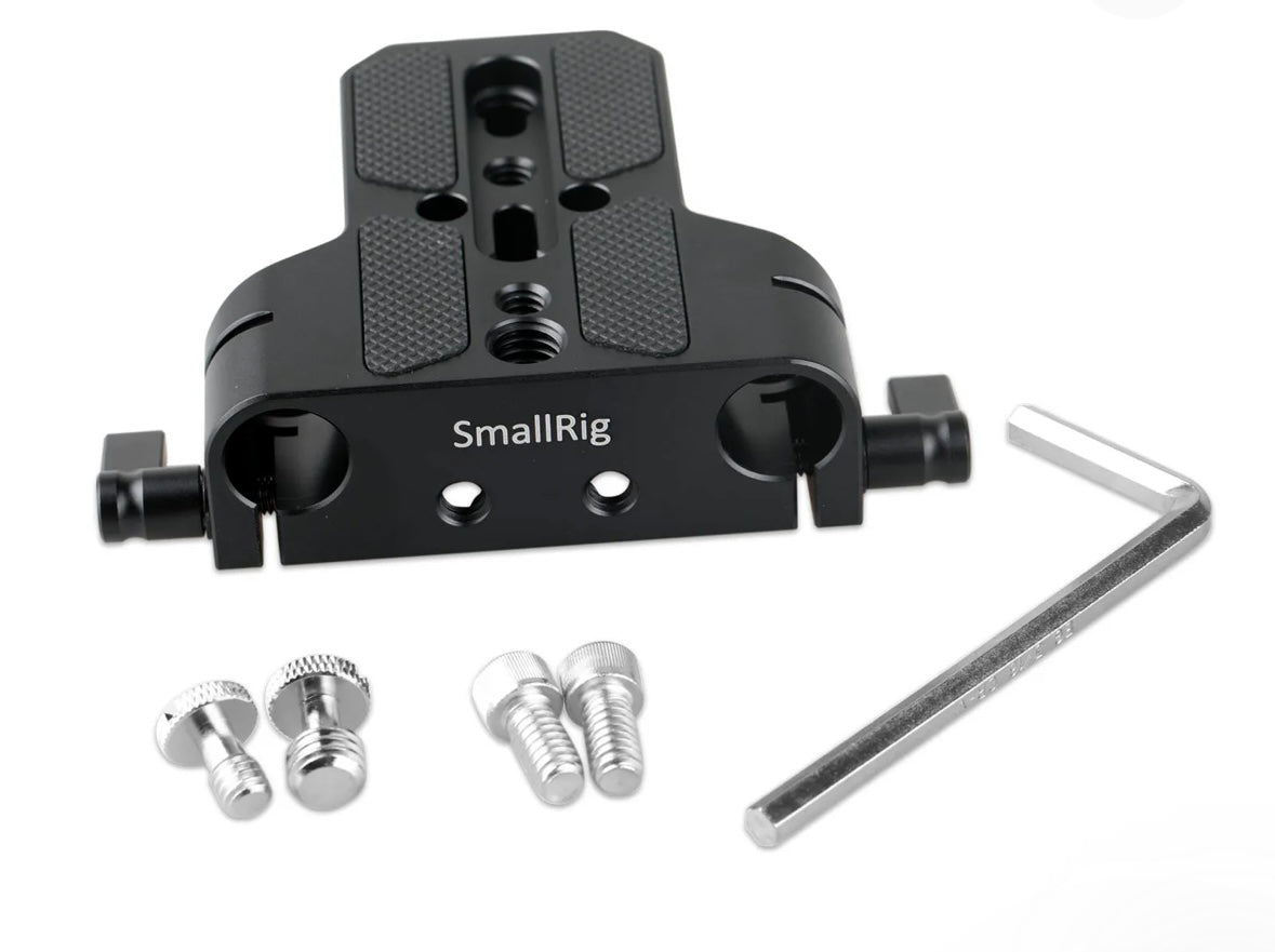 Baseplate with Dual 15mm Rod Clamp