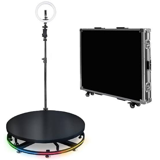360 Photo Booth PRO – 115cm AUTOMATIC Metal Round Shape (360 camera booth, 360 video booth)