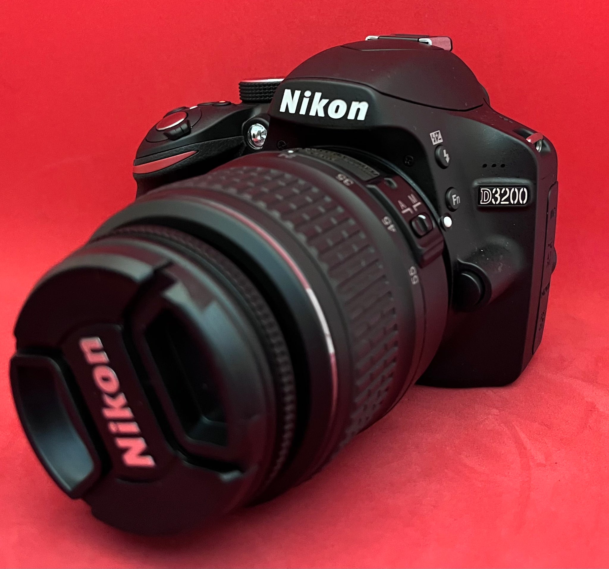 Nikon D3200 24MP DSLR Camera + AF-S 18-55mm DX VR II Lens - GREAT COND -  photo/video - by owner - electronics sale 