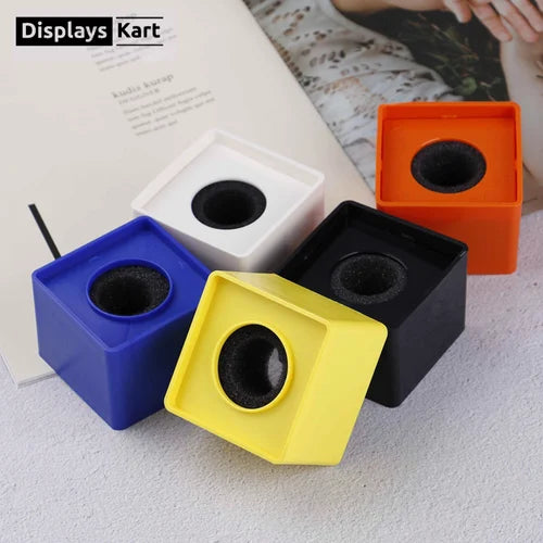 Cube logo holder for microphone in plastic material