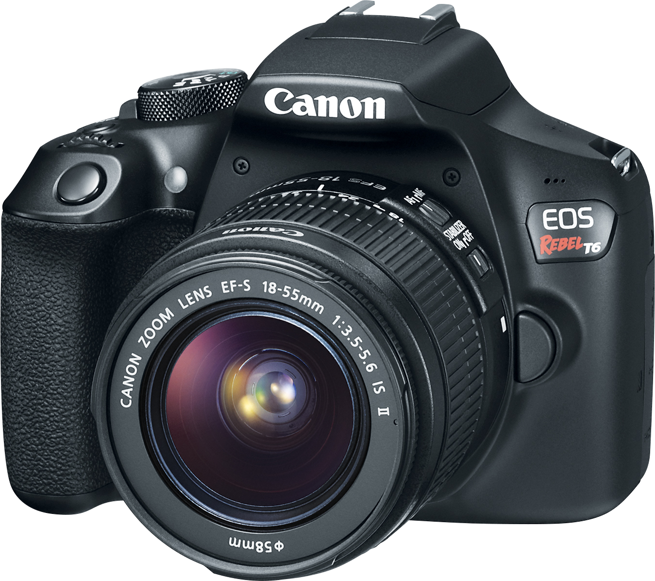 Canon EOS Rebel T6 Digital SLR Camera Kit with EF-S 18-55mm f/3.5-5.6 is II Lens (used)