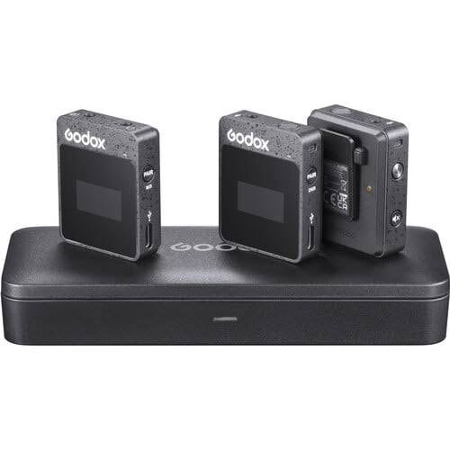 Godox MoveLink M2 Compact 2-Person Digital Wireless Microphone System for Cameras & Smartphones with 3.5mm (2.4 GHz)