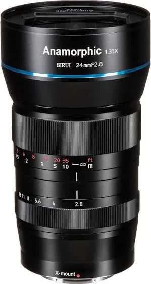 Sirui 24mm f/2.8 1.33x Anamorphic Lens for Fujifilm X Mount (used)