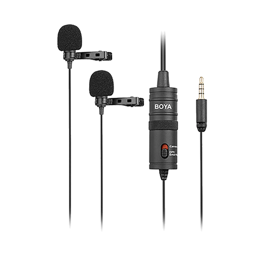 BOYA BY-M1DM Dual Omnidirectional Lavalier Microphone