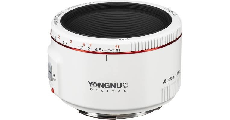 YONGNUO YN50mm F1.8 II Fixed Focus Lens Full Frame Automatic Focus For Canon SLR Camera (used)