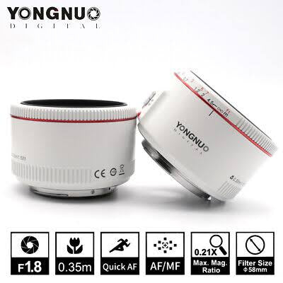 YONGNUO YN50mm F1.8 II Fixed Focus Lens Full Frame Automatic Focus For Canon SLR Camera (used)