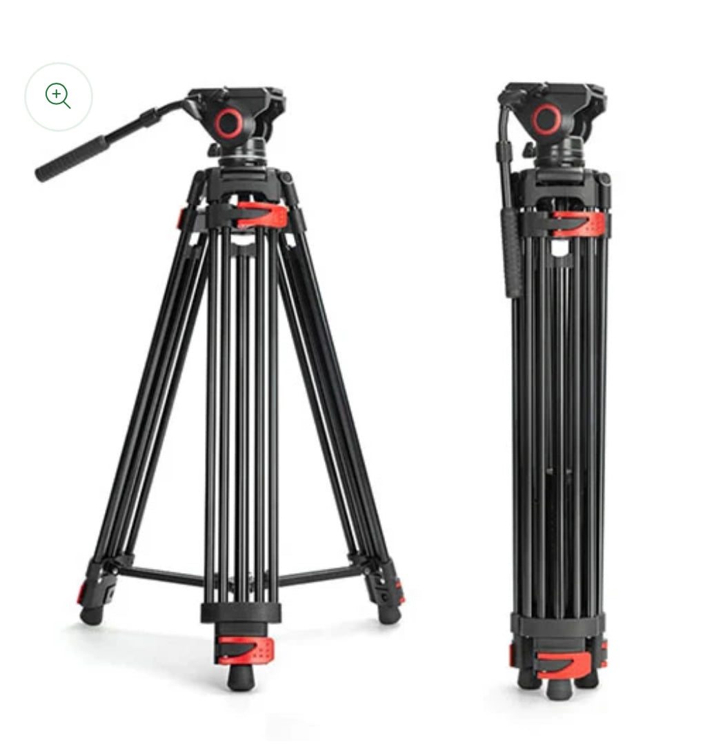 Heavy Duty Tripod
Fluid Head - Smooth, Professional Pan & Tilt Control (BRAND NEW)