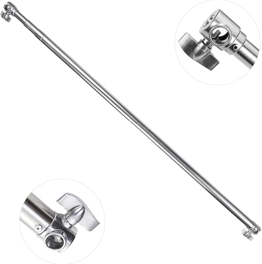 Stainless Steel silver Crossbar, Backdrop Stand Cross Bar 3.94ft - 9.84ft Adjustable