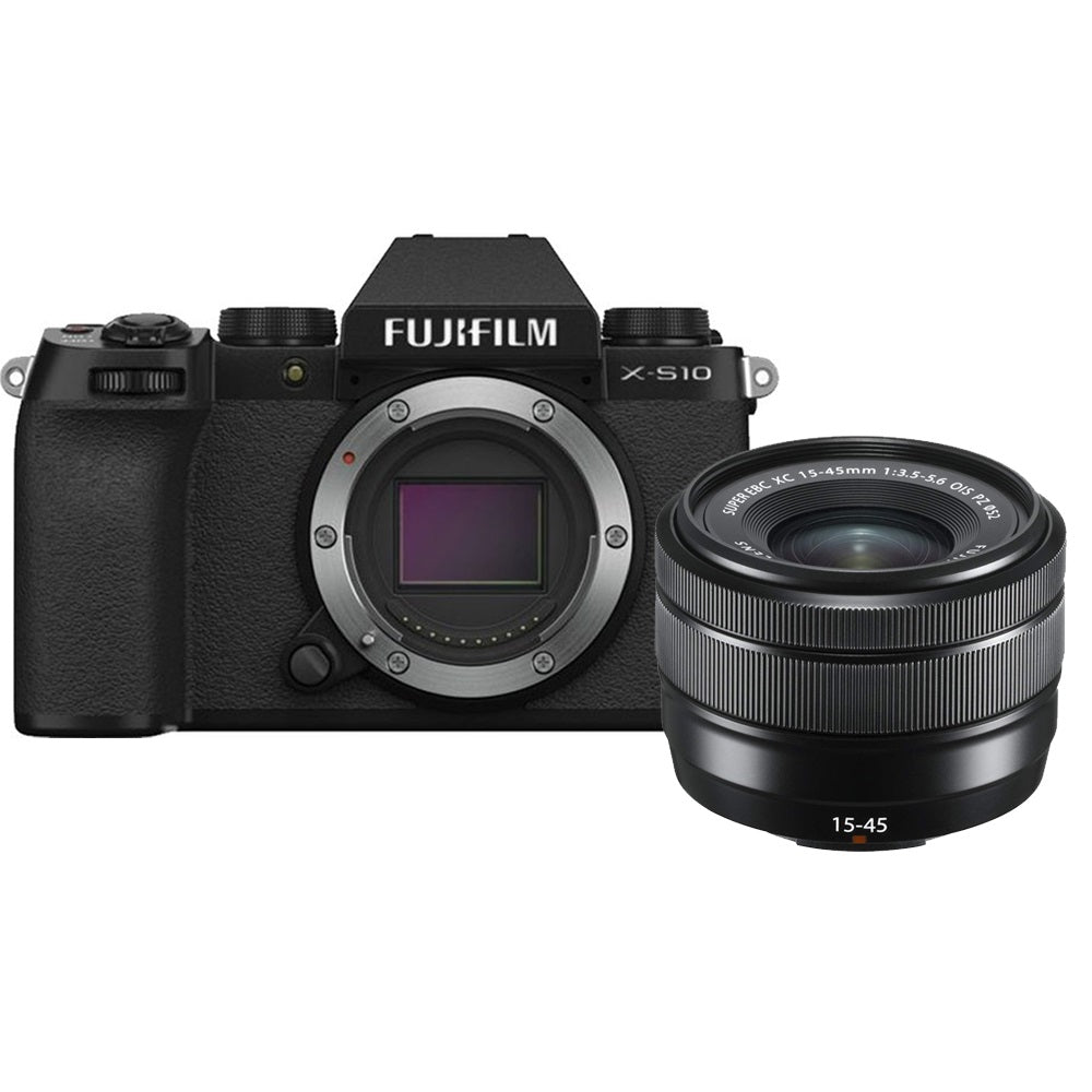 Fujifilm X-S10 Camera + Fujifilm XC 15-45mm F3.5-5.6 OIS PZ Lens ( pre-owned)