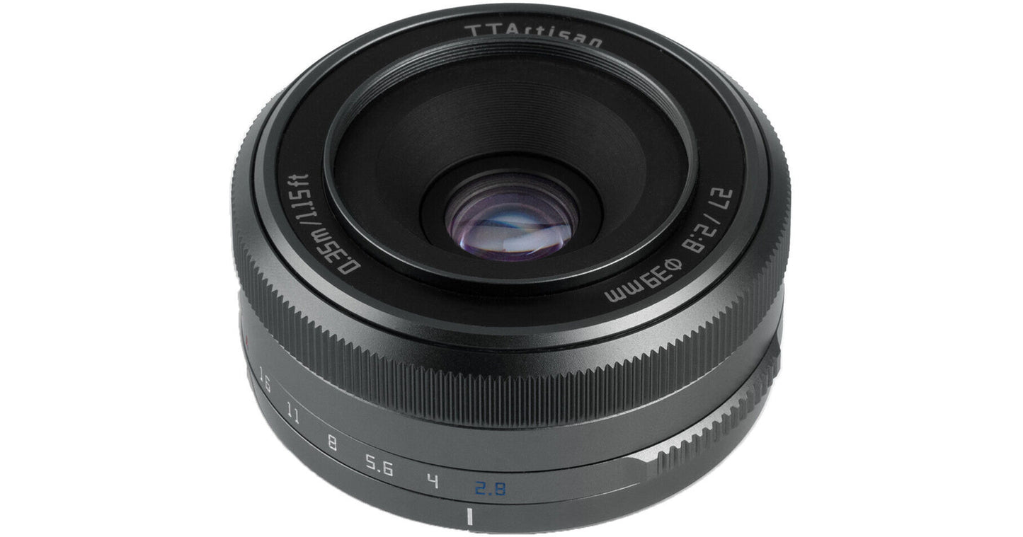 TTArtisan 27mm f/2.8 Lens for FUJIFILM X, Titanium (used)
